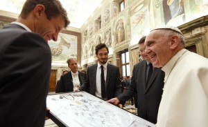 El Papa Francisco junto a los alemanes