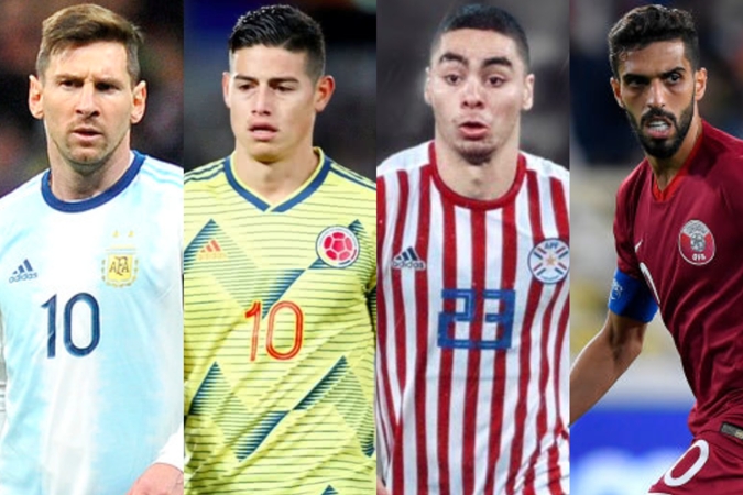 Messi, Rodríguez, Almiron, Al Haydos